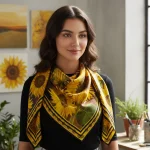 “Davinci Sunflowers” - Wearable Art in Silk