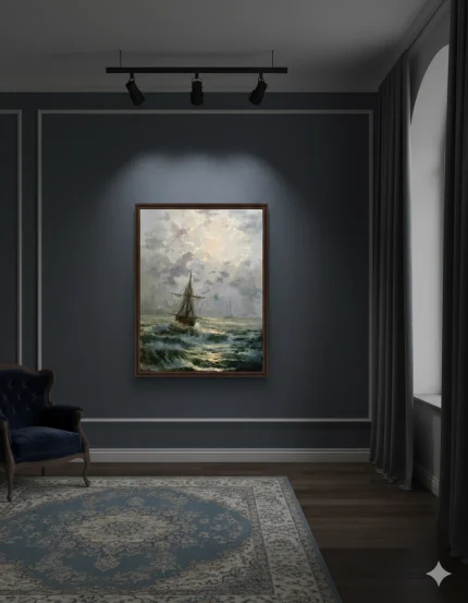 “Storm” - oil on canvas painting