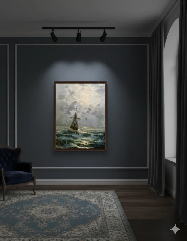 “Storm” - oil on canvas painting