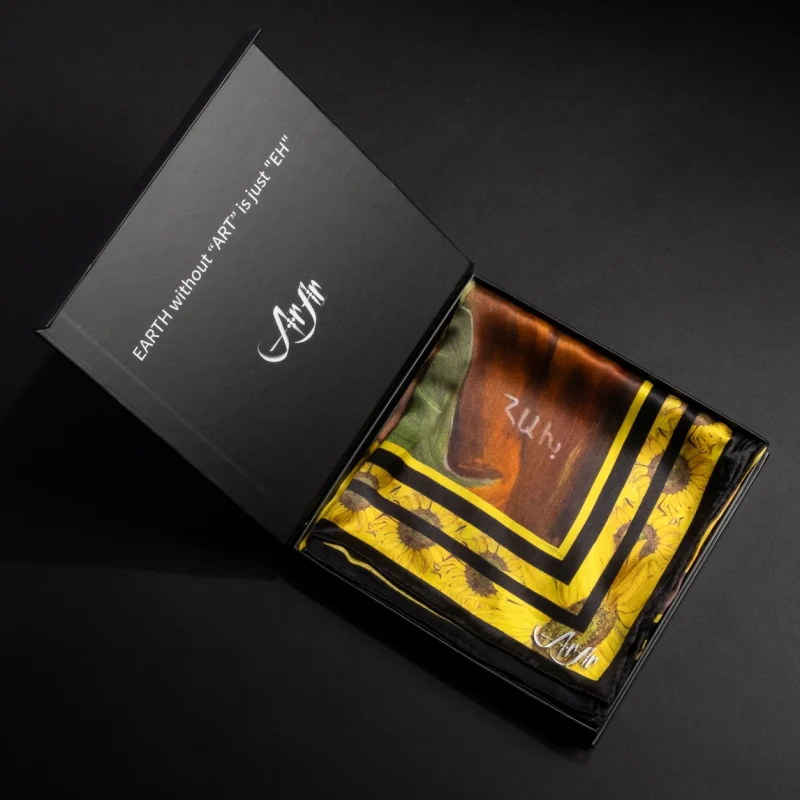 “Davinci Sunflowers” - Wearable Art in Silk