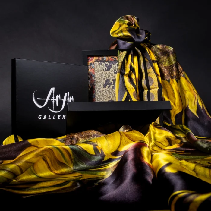 “Davinci Sunflowers” - Wearable Art in Silk