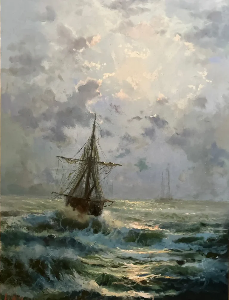 “Storm” - oil on canvas painting