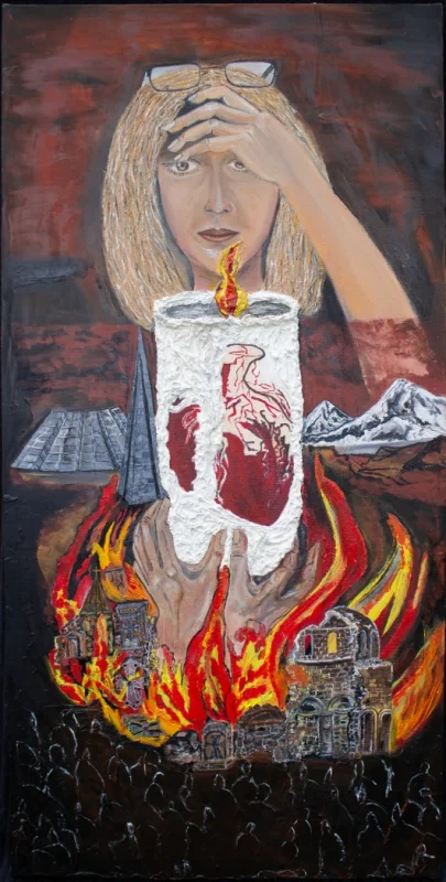 “Beating of My Heart” - oil on canvas painting