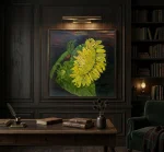"Sunflower". Oil on canvas painting.