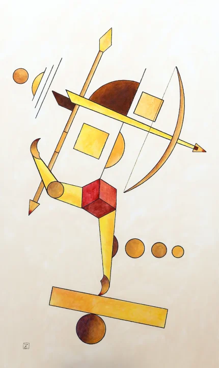 "The Archer", acrylic painting by Zakar Zohrabyan