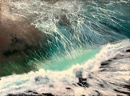 "Excitement", oil painting by Aghasi Grigoryan