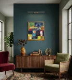 "Source" – original abstract oil on canvas painting by artist Abgar Khachatryan, 25×30 cm, 2021