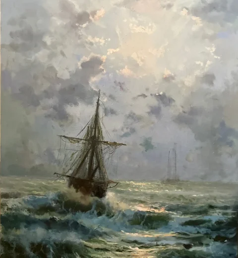 “Storm” - oil on canvas painting